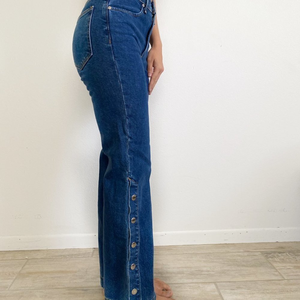 RAG & BONE Flare Button Jeans 24 - Picture 3 of 5